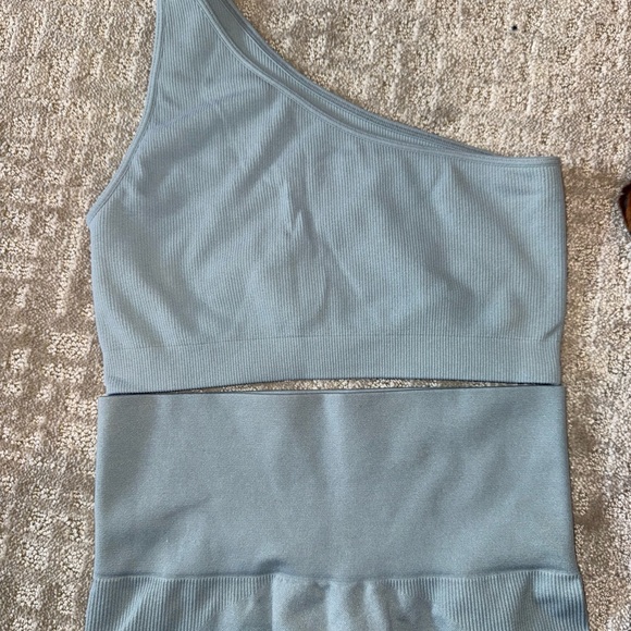 SET Active One-Shoulder Ribbed Sports Bra - Picture 2 of 2